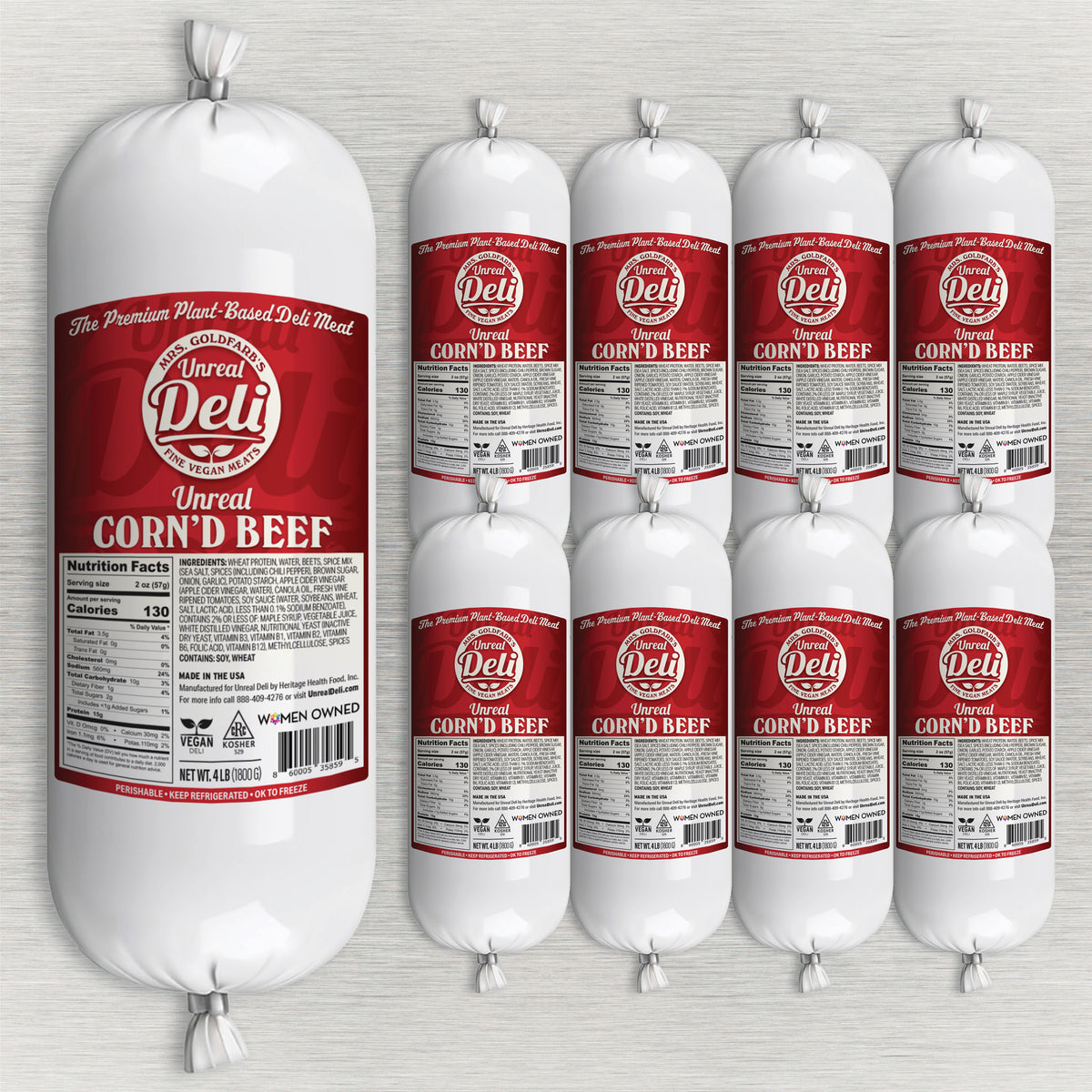 Plant Based Unsliced Corned Beef - Wholesale - Unreal Deli